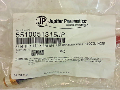 Pro-Source Coiled & Self Storing Hose 5/16" ID 15Ft 5510051315PRO