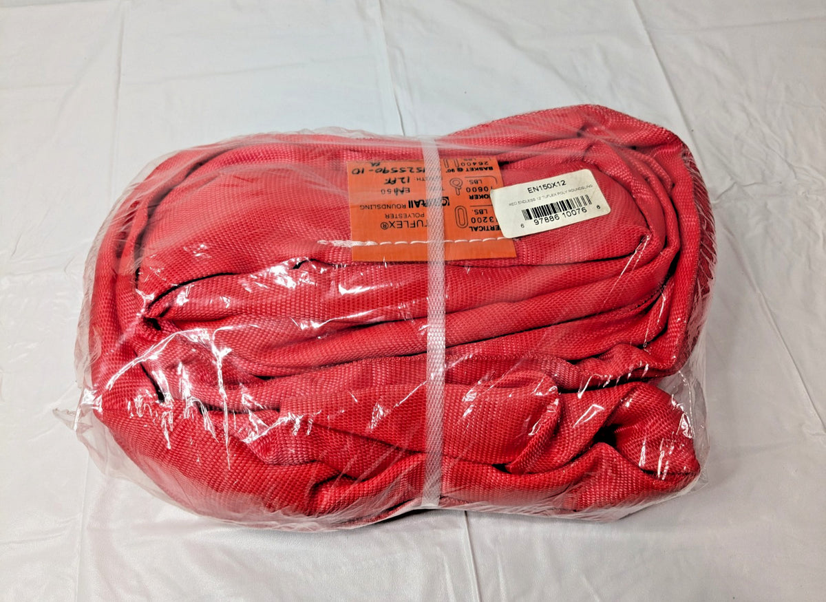 Lift-All Tuflex Roundsling EN150 x 12Ft Red 13200Lb Vertical Capacity EN150X12