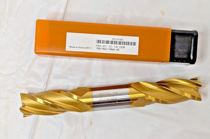 Hertel HSS Square End Mill 7/8" Dia 1-7/8" LOC 6-1/8" OAL 4FL 87151551