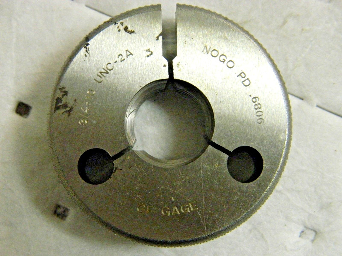 GF Gage Ring Thread No Go Gage Single Ended 3/4-10 UNC 2A R0750102ANK