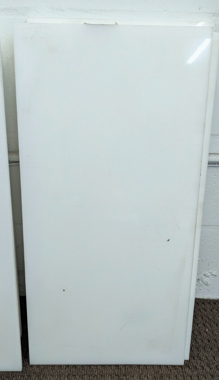 Acetal Copolymer Extruded Sheet   .375 x 12 x 24   3/8" Thick   Natural / White
