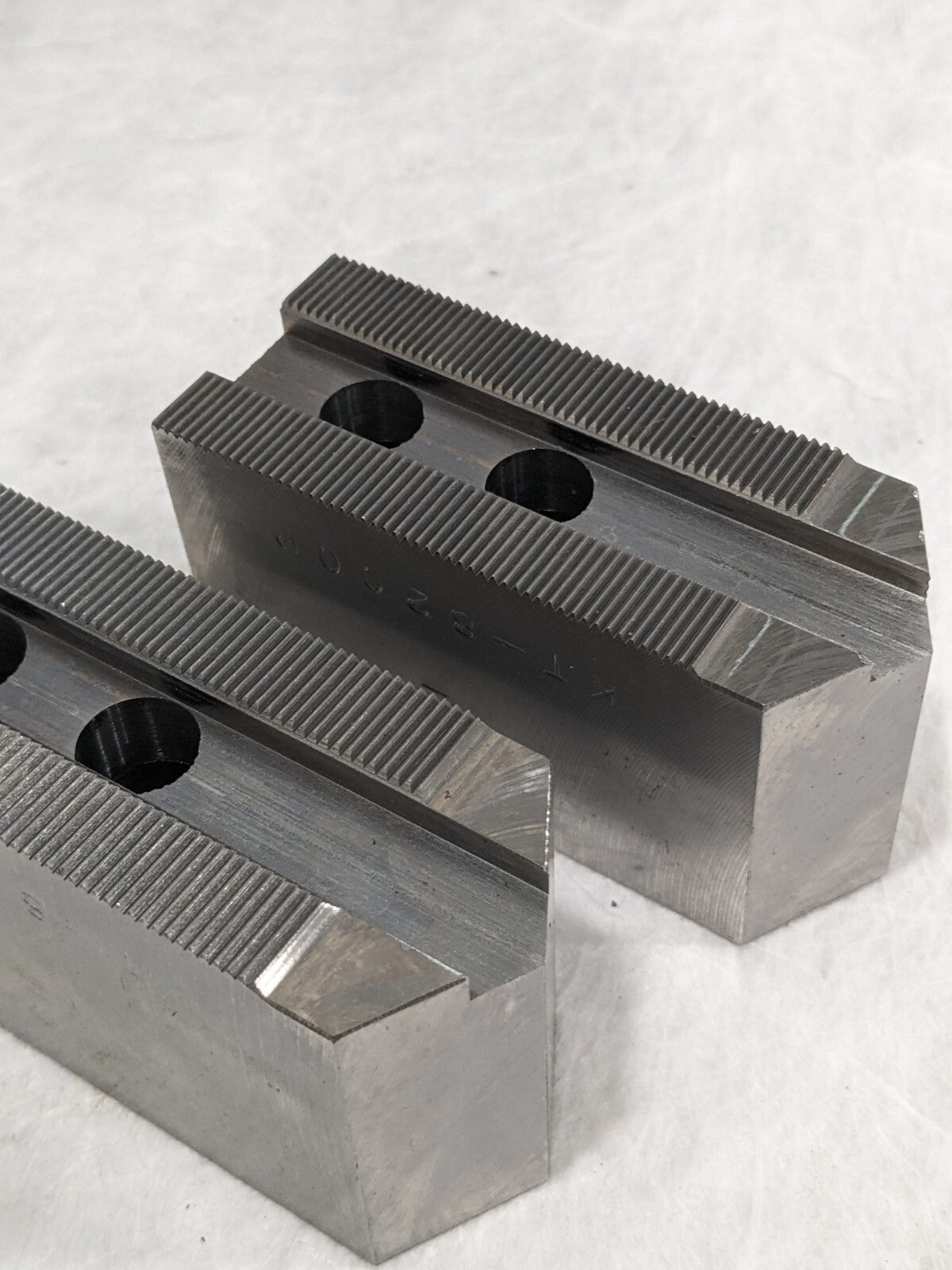 Soft Jaws, Steel Pointed 1.5MM X 60° Serrations, 8" Chuck, Set of 2 KT-8200
