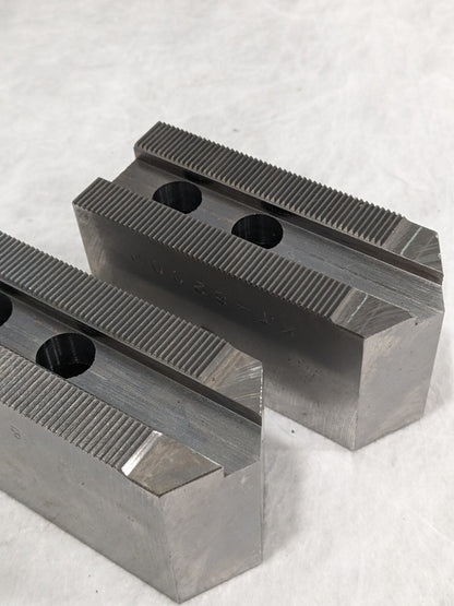 Soft Jaws, Steel Pointed 1.5MM X 60° Serrations, 8" Chuck, Set of 2 KT-8200