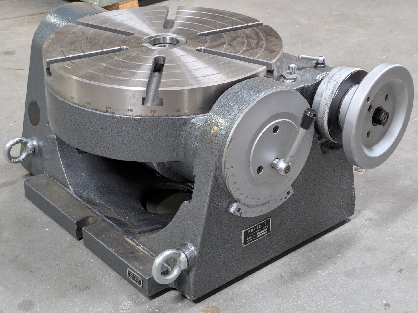 Phase II Precision Tilting Rotary Table 12" Diameter 4MT Center Taper 222-4