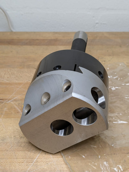 Manual Offset Boring Head w/ R8 Shank 4" Body Diameter 1-1/2-18 Threaded Mo