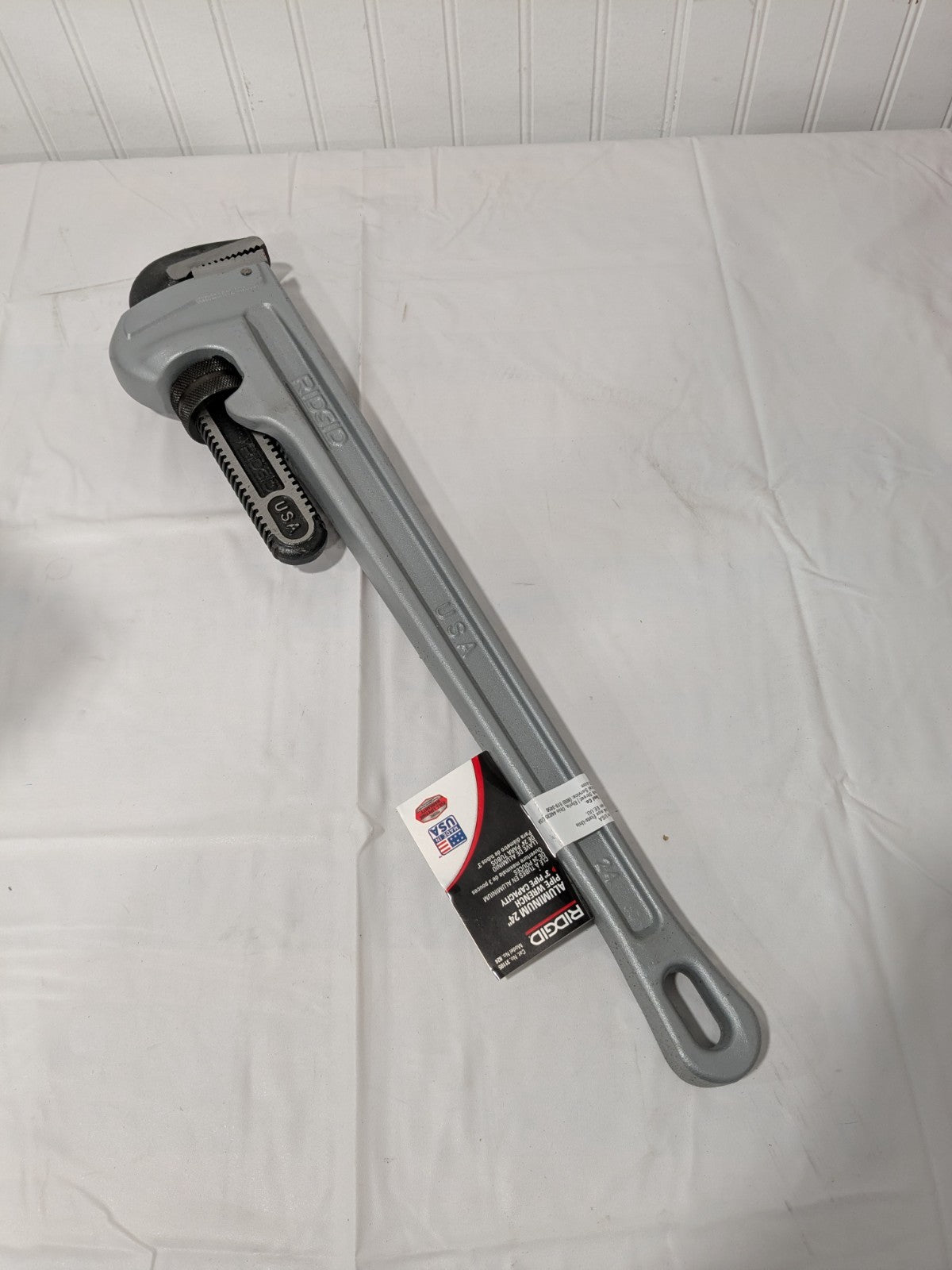Ridgid Straight Pipe Wrench: 3" Max, 24" OAL, Aluminum 31105