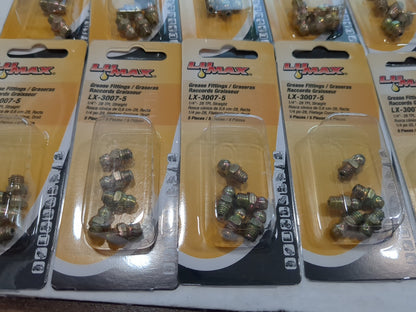 LUMAX Grease Fitting Adapter 10pks of 5pcs: 90 ° Head Angle LX-3007-5