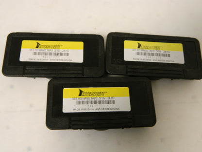 Interstate HSS H3 Standard Hand Tap Set 5/16"-24 4-Flute Qty 3 Sets 04471272