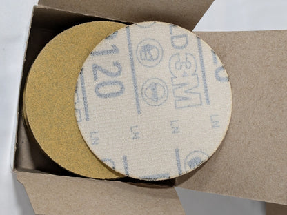 3M Abrasive Paper Disc 3" Dia, A/O, P120 Grit Box of 200 7000118761
