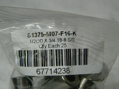 Electro Hardware 1/4" Round SS Unthreaded Spacers Qty 25 S1375-M07-F16-K
