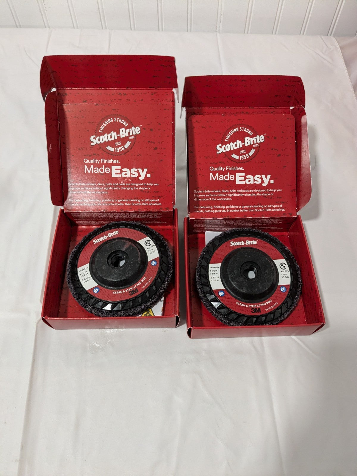 3M Deburring Disc: 4-1/2" Dia, Extra Coarse, Silicon Carbide Qty 2 71001760