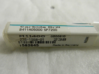 Metal Removal Carbide Drill Bit Through Coolant 0.1968" 130º Point 2FL M114
