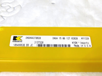 Kennametal Kenloc Ceramic Inserts DNGA443T0820 Grade KY1320 Qty 5 3137320