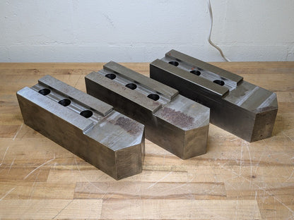 Set of 3 H&amp;R Mfg. Square Soft Jaws for 25" to 31-1/2" Lathe Chucks