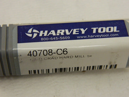 HARVEY TOOL Corner Radius End Mill: 1/8 2 Fl Carbide 40708-C6