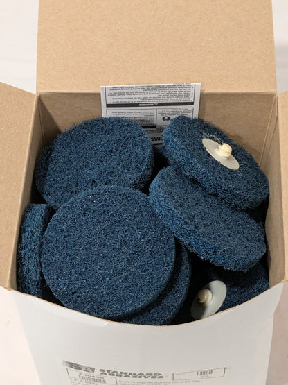SA Quick-Change Disc: Type R, 3" Dia, AO, Non-Woven Box of 25 7100074872