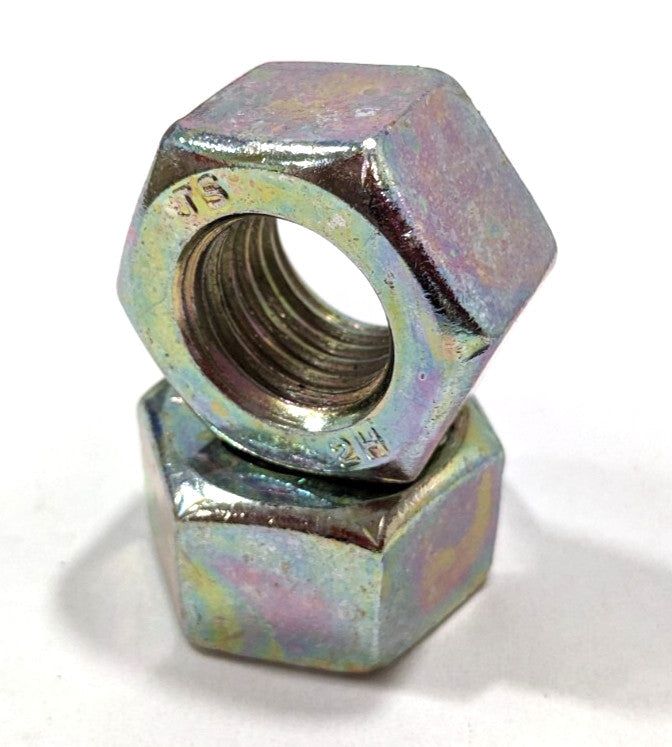 Heavy Hex Nut 7/8-9  A194 2H Steel  Yellow Zinc Finish *Box of 15 Nuts*  7204744
