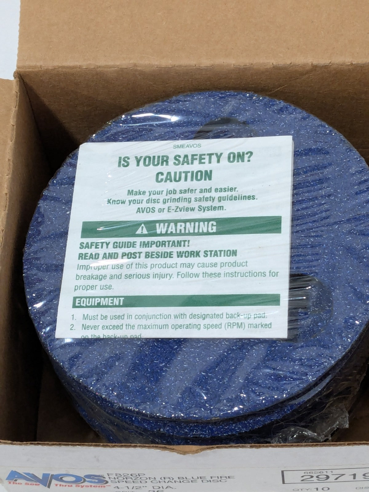 Norton Fiber Disc: 4-1/2" Disc Dia, 5/8-11 Hole, 36 Grit Box of 10 66261129