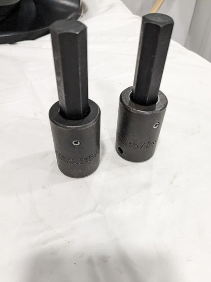 PROTO 1/2" Drive, 5/8" Impact Hex Bit Socket Qty 2 J74415/8
