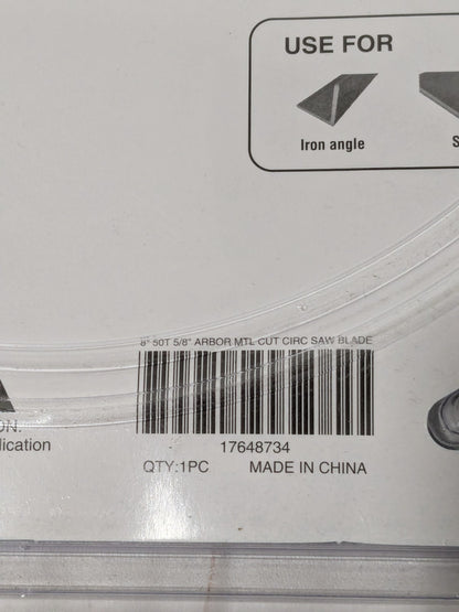 PRO-SOURCE Wet & Dry Cut Saw Blade: 8" Dia, 5/8" Arbor Hole 17648734