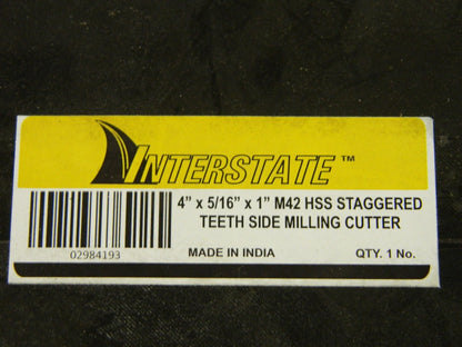4" Diam x 5/16" Face Width Staggered Tooth Side Milling Cutter 02984193