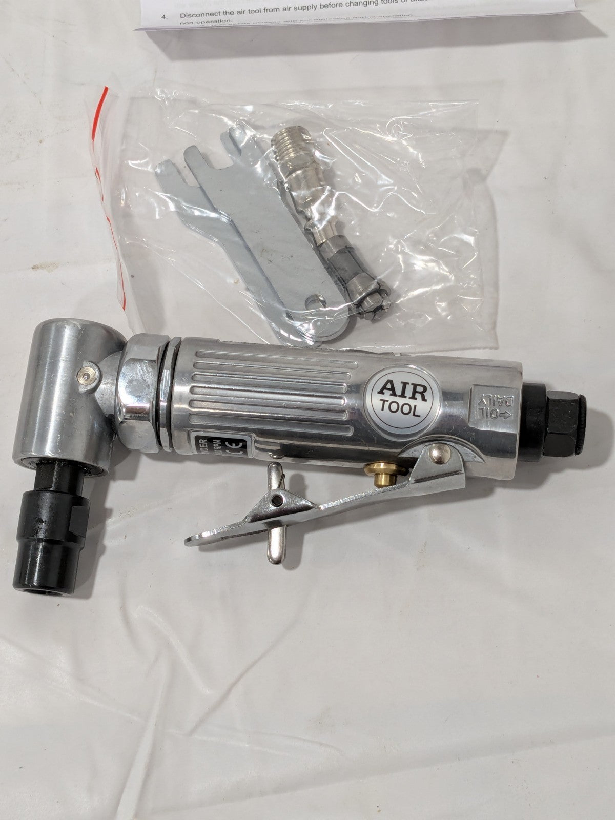 Air Die Grinder 1/4" Collet, 1/4" Inlet 0.30 hp, 4.00 CFM, Rear Exhaust WFG-1015