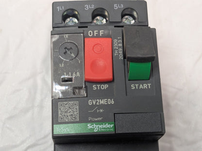 Schneider Electric TeSys Motor Circuit Breaker 1-1.6A GV2ME06