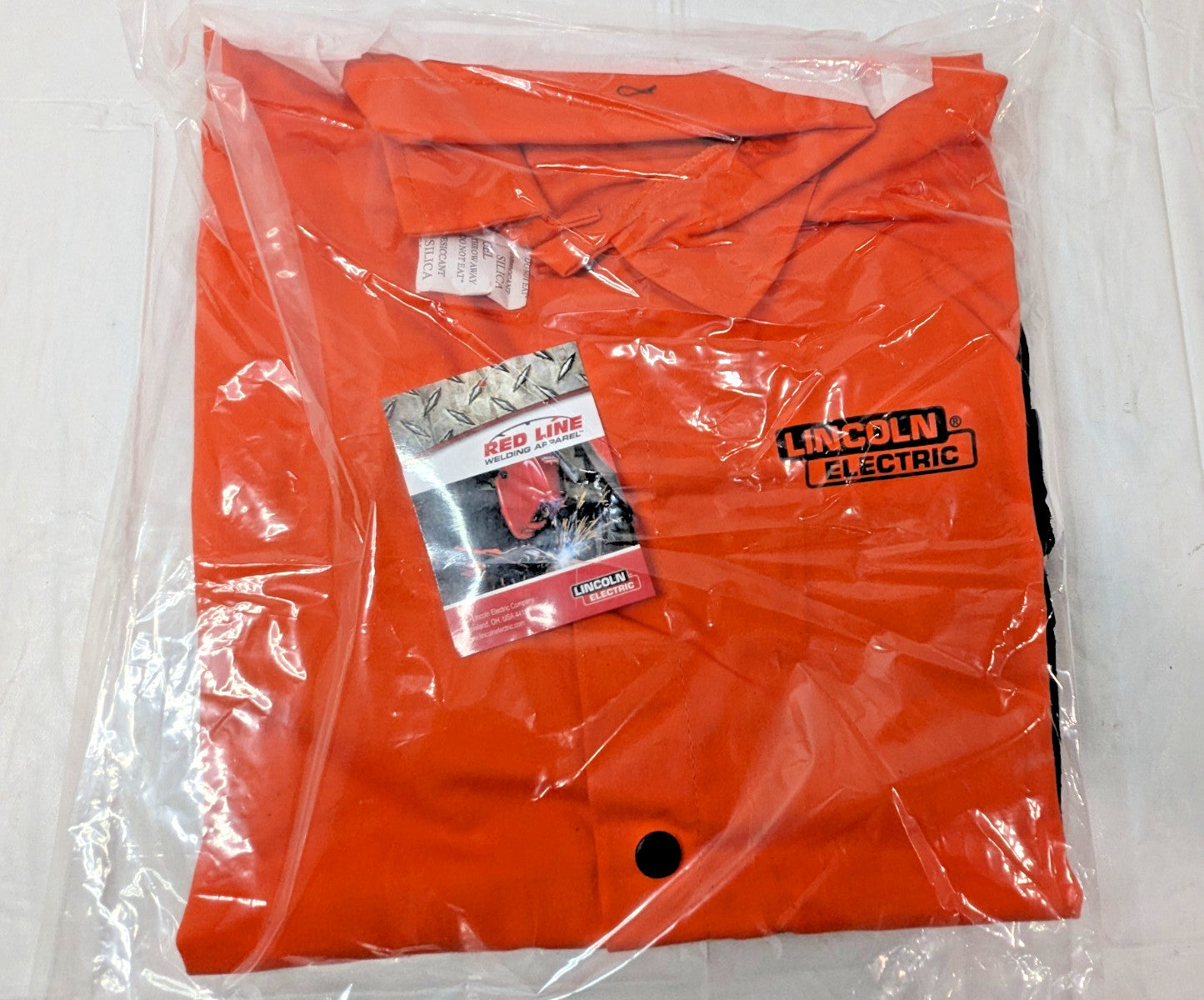 Lincoln Bright FR Cloth Welding Jacket w/ Leather Sleeves Large K4690-L