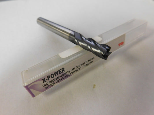 YG X-Power  13/16" LOC 4 Fl  ALTIN Coated Solid Carbide End Mill 93249