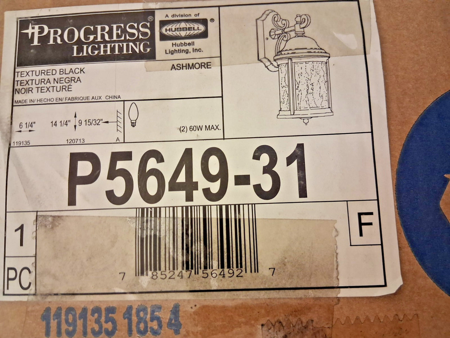 Progress Lighting Ashmore Outdoor Wall Light P5649-31