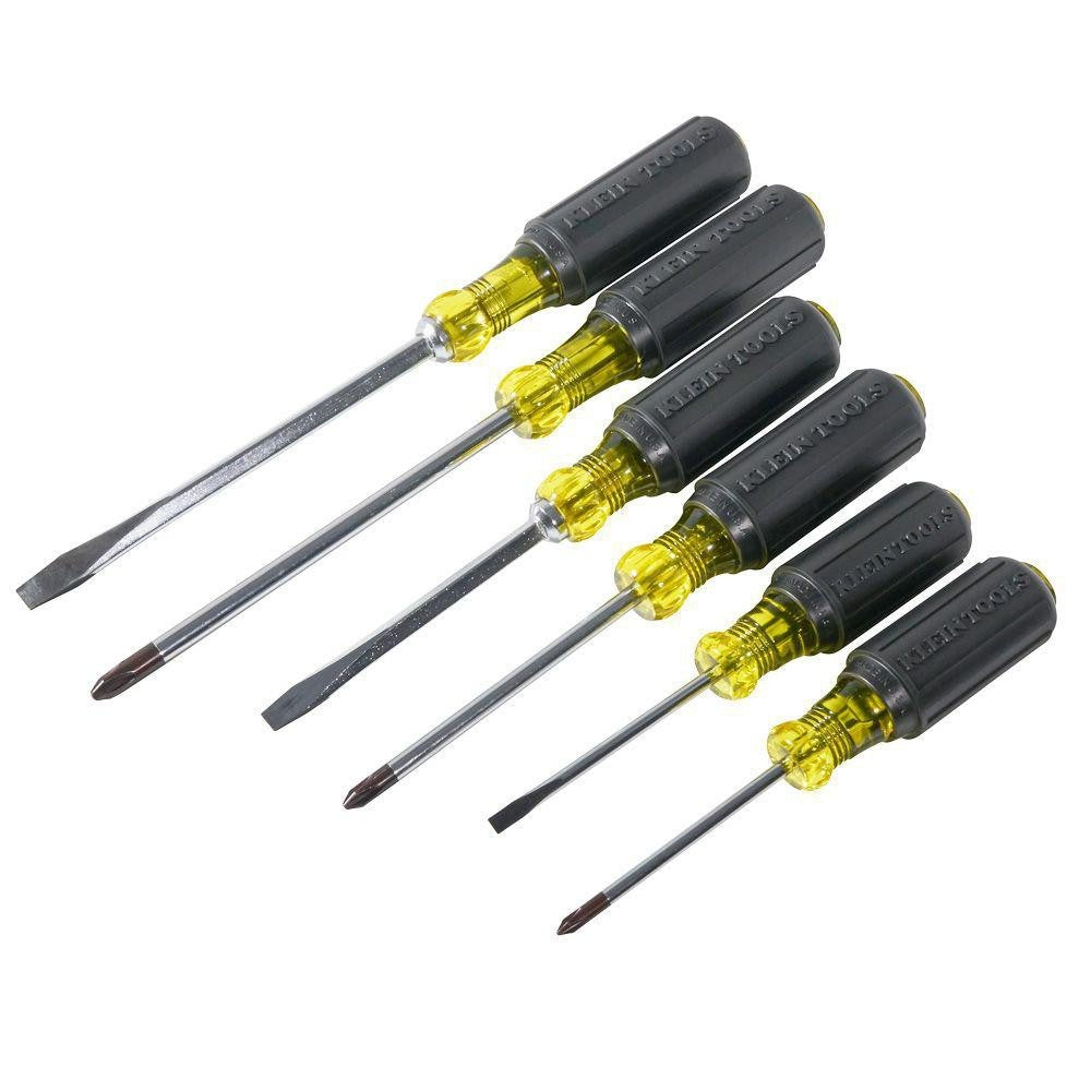 Klein Tools Screwdriver Set 6 Pc Cabinet Keystone & Phillips 85074