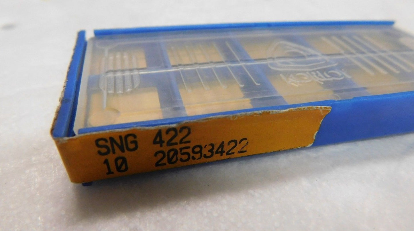 Korloy Carbide Inserts SNG422 Square TiN Coated Qty 10 20593422