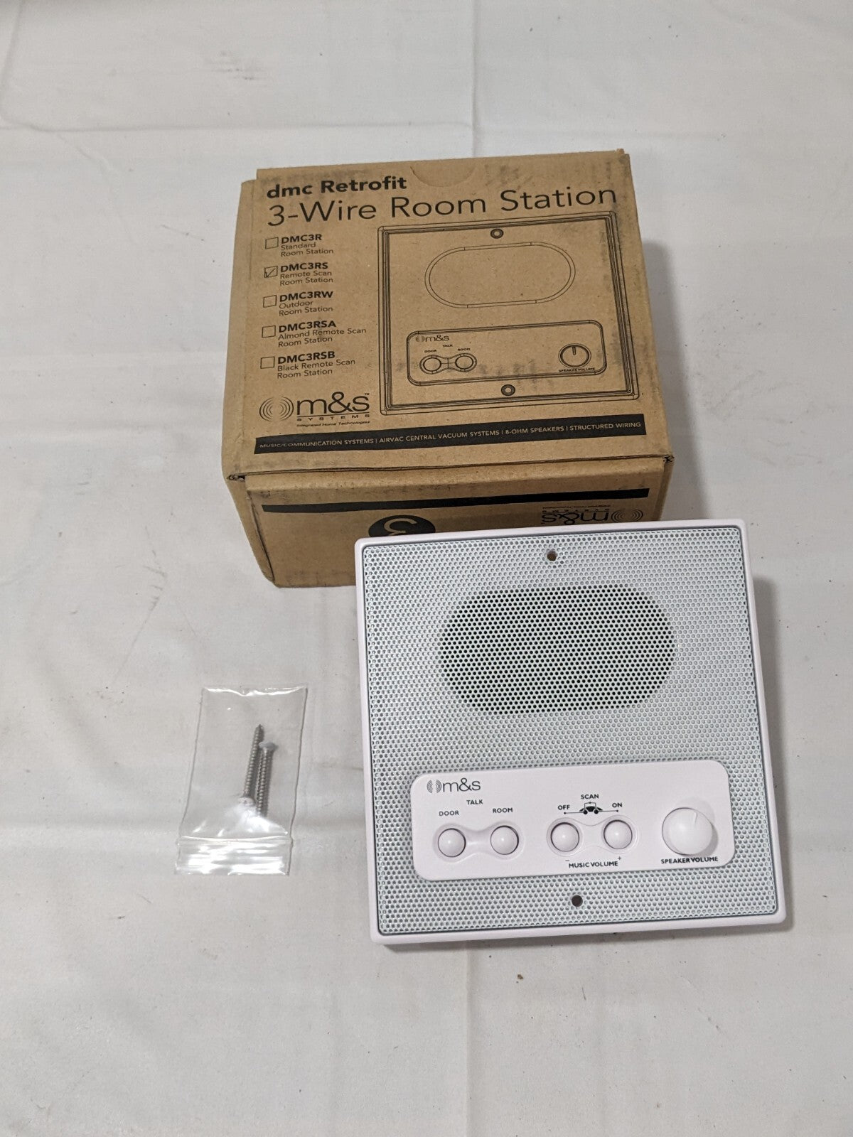 M&S Systems 5" 3-Wire Radio Remote Scan Station - White DMC3RS