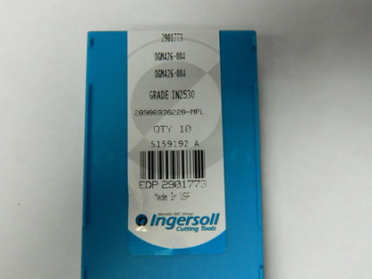 Ingersoll DGM426-004 IN2530 4 Cutting Edges Milling Inserts Pack of 10