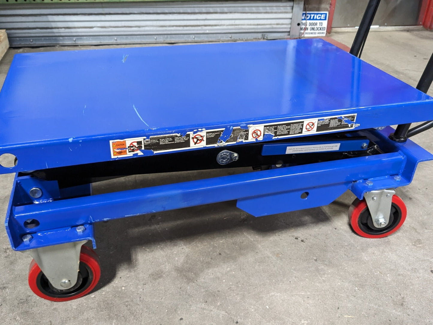 Pro Source Hydraulic Scissor Lift Cart 800 lb. Capacity 35" x 20" Plat