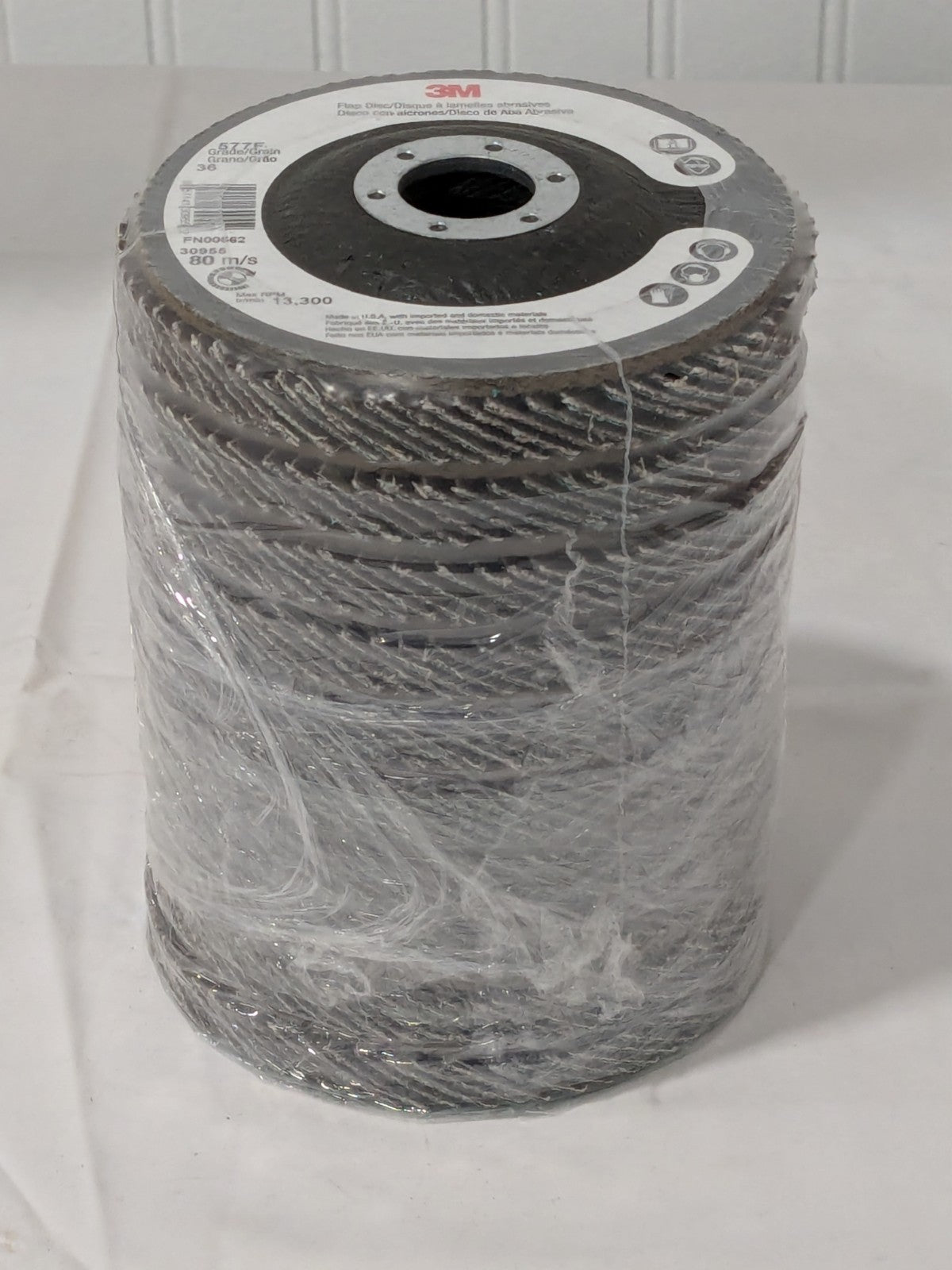3M Flap Disc: 4-1/2" Dia, 7/8" Hole, 36G, ZA, Type 27 Qty 10 7010363142