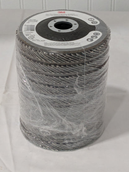3M Flap Disc: 4-1/2" Dia, 7/8" Hole, 36G, ZA, Type 27 Qty 10 7010363142