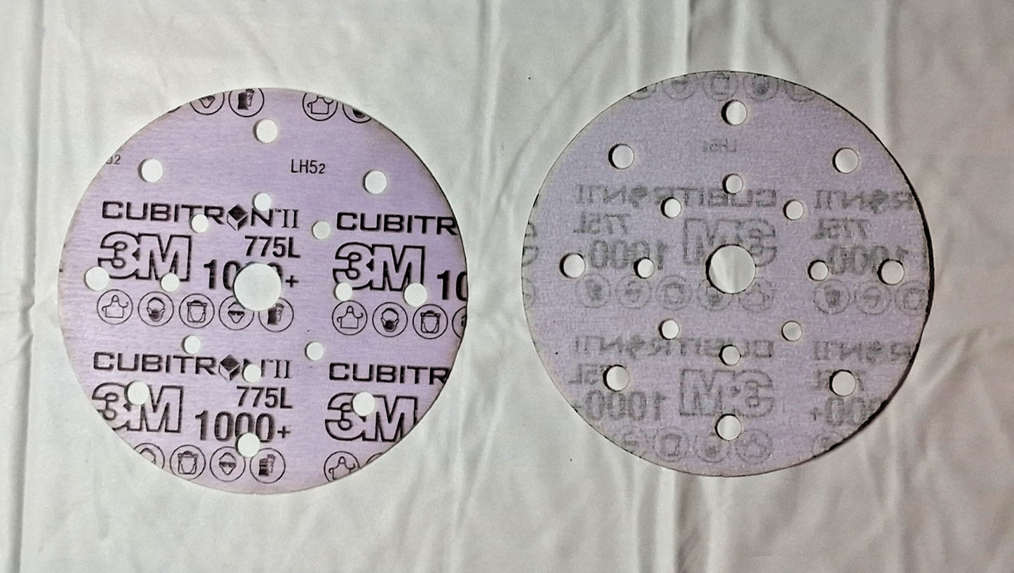 3M Precision Shaped Ceramic Hook & Loop Disc 6" Dia 320 Grit QTY50 12011
