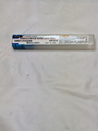 MITSUBISHI Drill MWS0120X20DB VP15TF TiAlN Finish, 2.3701" OAL, RH 474185