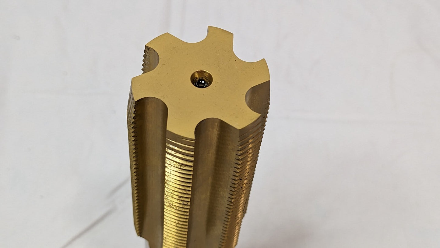 YG1 Straight Flute Plug Standard Hand Tap HSS TiN 1-1/2- 12 GH4 6FL T8316967