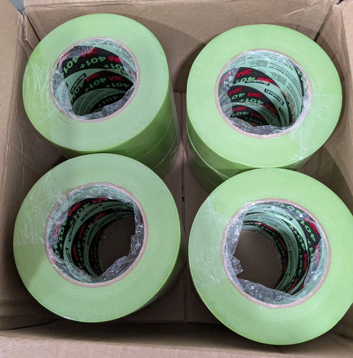 3M Masking Tape: 2" Wide, 180' Long, 6.7 mil Thick, Green 12 Rolls 7000124898