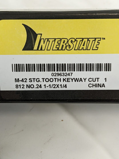 Woodruff Keyseat Cutter: 1.5" Cut Dia Staggered Tooth C2200812