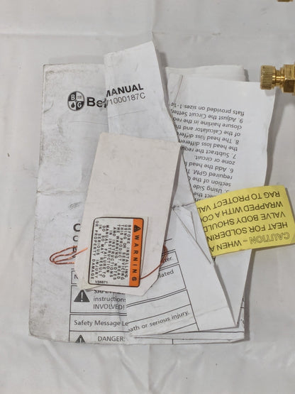 B&G 2" Pipe, Solder End Connections, Inline Calibrated Balance Valve 117404LF