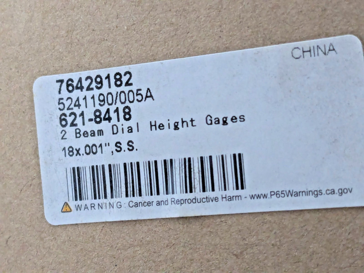 Double Column 18" Dial Height Gage SS 0.001" Graduation 621-8418