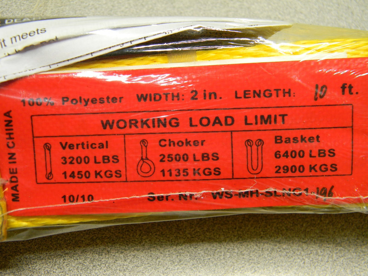 WorkSmart Sling  2"Wx10"L WS-MH-SLNG1-196