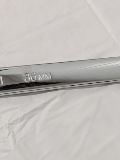 Tekton Combination Wrench: 36.00 mm Head Size, 15 deg Offset WCB24036