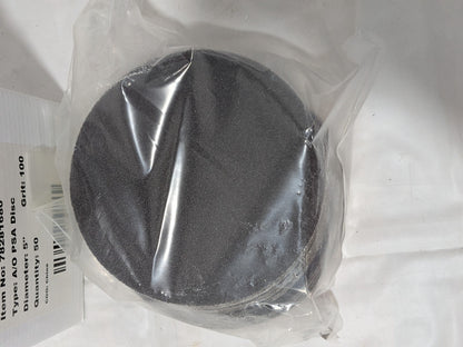 Tru-Maxx 5" Dia PSA Disc: 100 Grit, Aluminum Oxide Qty 50 78281680