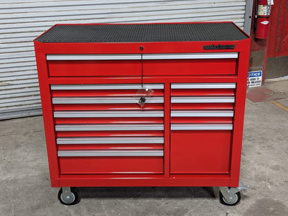 Pro Source Roller Cabinet Tool Box 11 Drawers 42 x 18 x 39 Steel Red