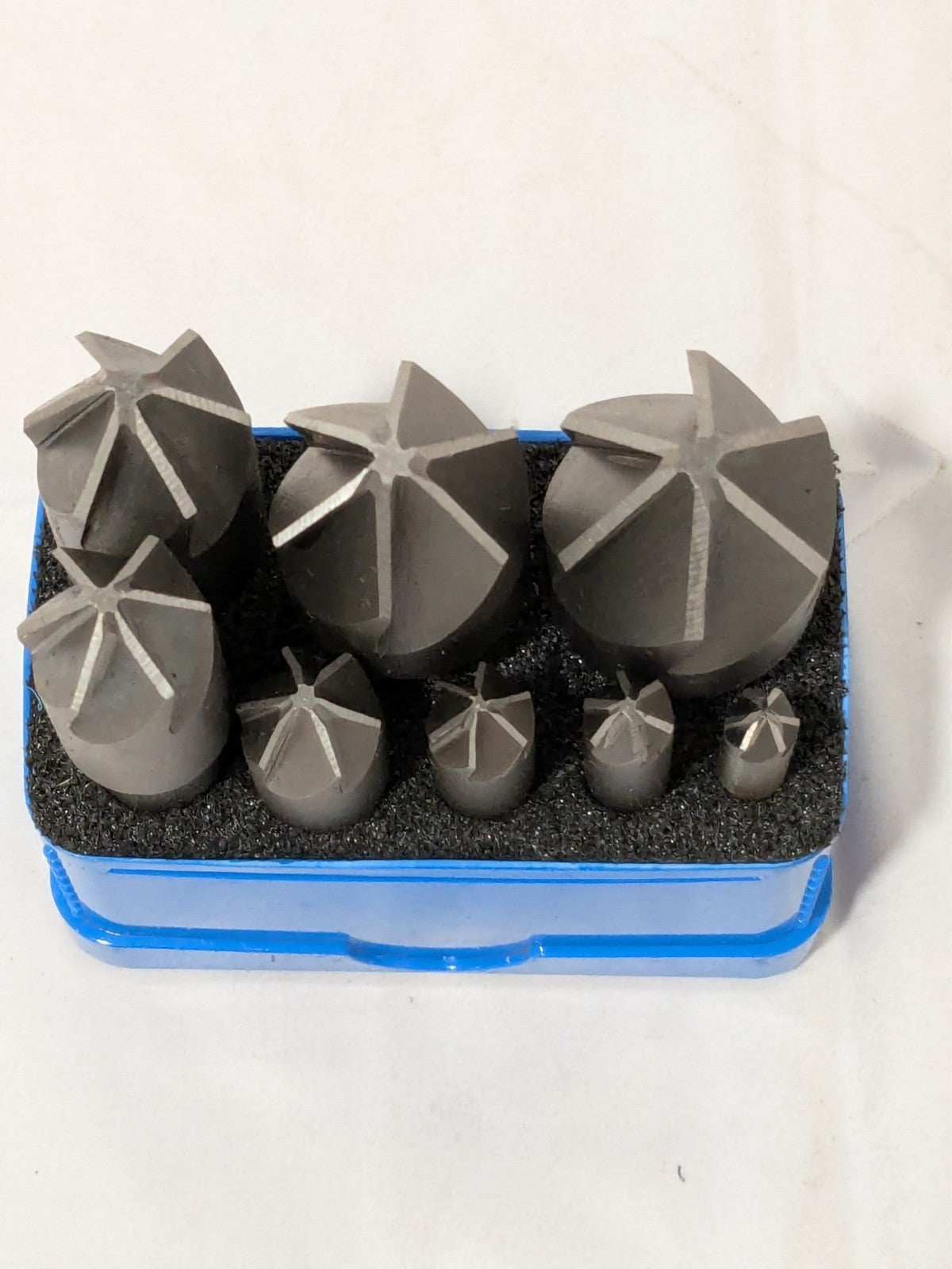 Interstate Countersink Set: 8 Pc, 1/4 to 1" Head Dia, 6 Flute, 90º 02062016