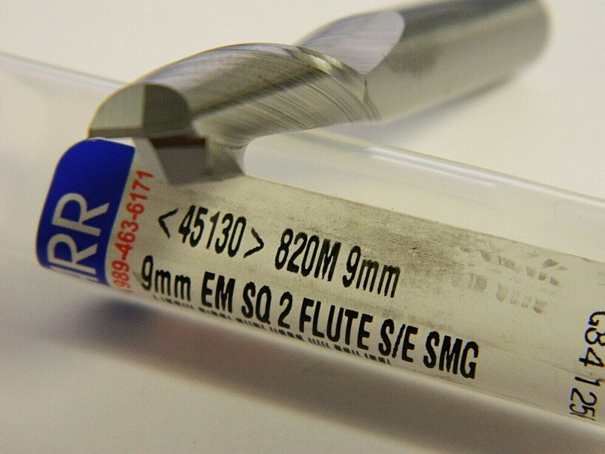 GARR  9.0 mm UnCoated Carbide End Mill QTY 2 45130